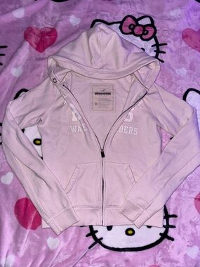 vintage hollister baby pink zip up hoodie 🎀